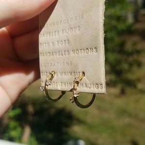 Anthropologie mini hoop earrings